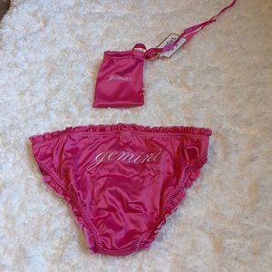 NWT (XS) - AERIE Satin GEMINI Panties with Pouch